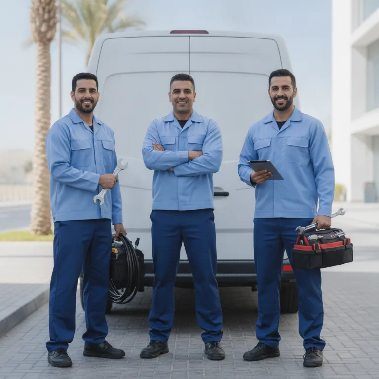 Industrial Laundry team in Dubai Festival City